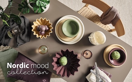 Neue Nordic Mood Kollektion mit verspielt geformten Schalen und Tellern