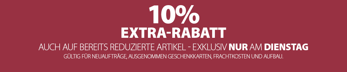 Neueröffnung 10 prozent dienstag