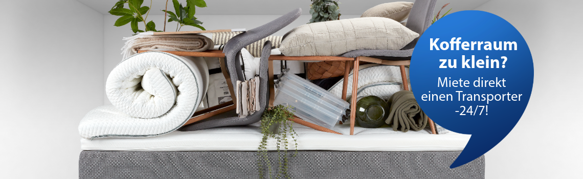 Kofferraum zu klein? Jetzt Transporter mieten Kofferraum zu klein? Jetzt Transporter mieten