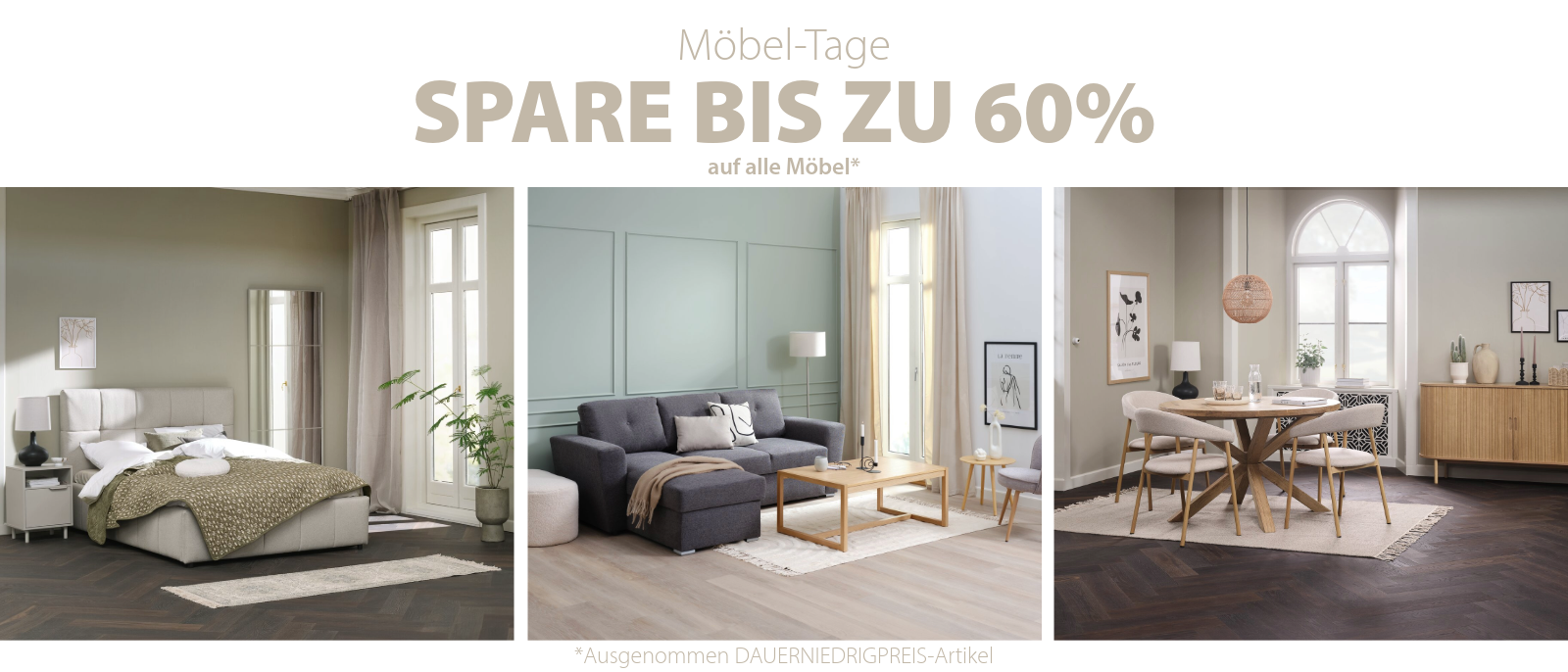 Möbel-Tage - Spare 20-60%