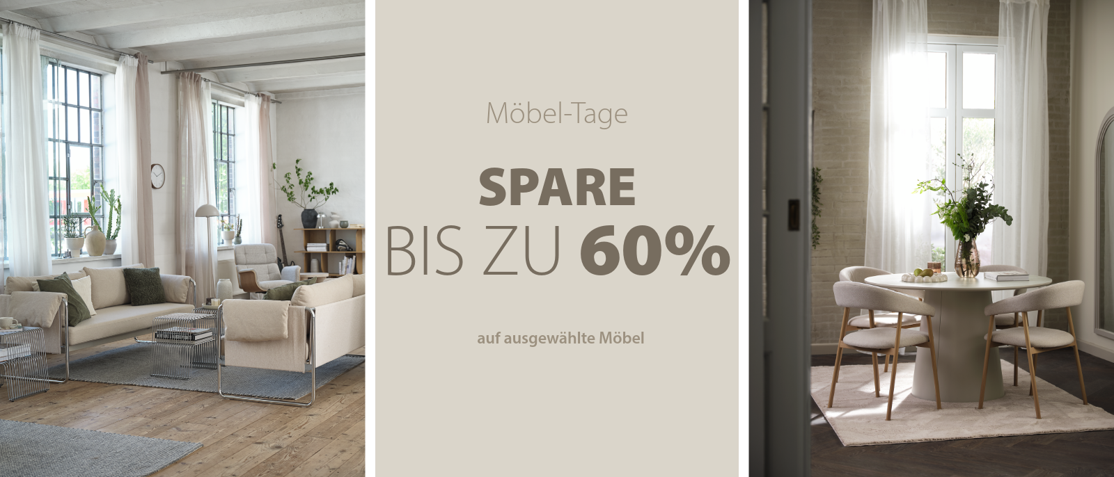 Möbel-Tage Spare bis zu 60%