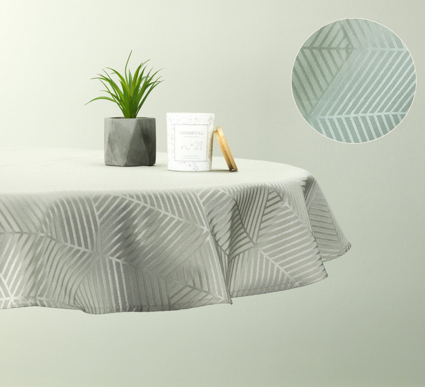 Runde Tischdecke in Mit mit geometrischem Muster